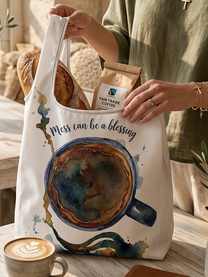 Watercolor Eco Tote Bag: Mess Can Be A Blessing product image (2)