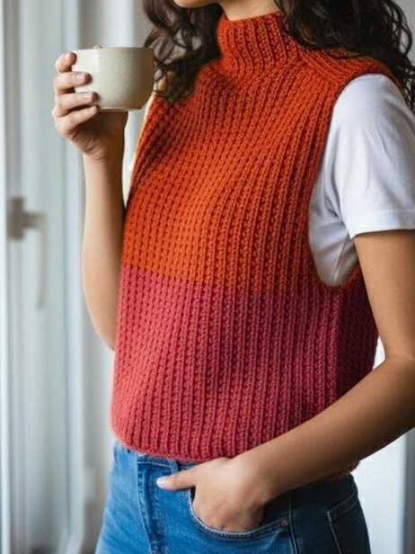 Timbo Vest Knitting Pattern product image (1)