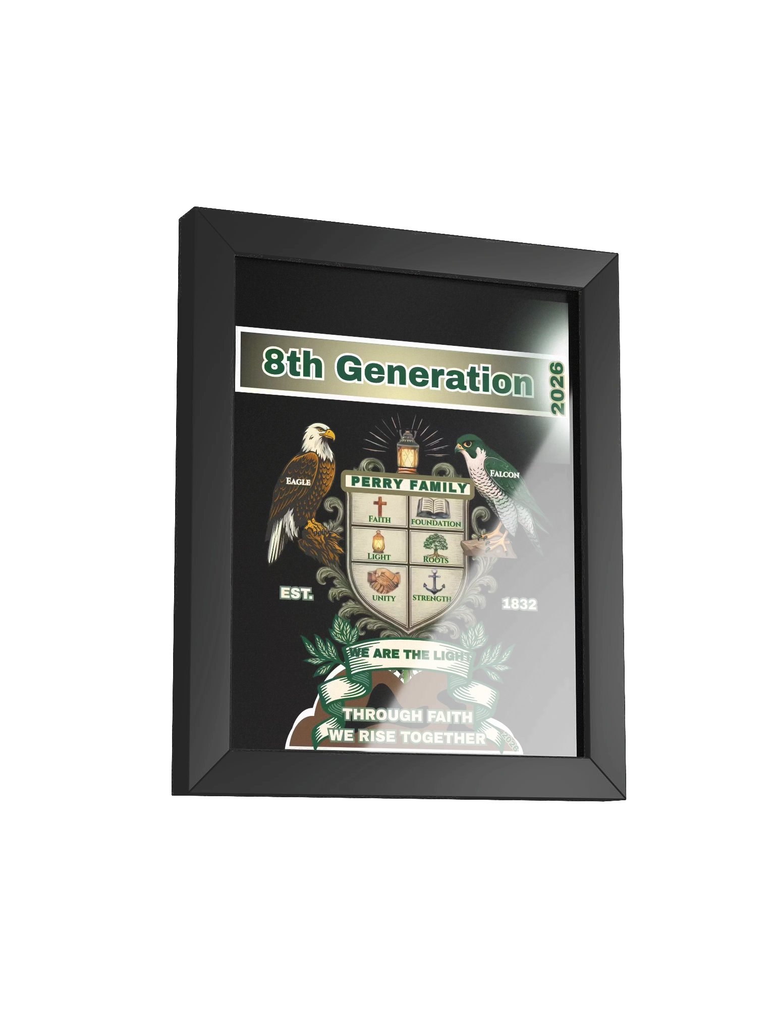 8th Generation Perry Family Reunion 2026 Framed Poster – 8" x 10" Legacy Edition product image (2)