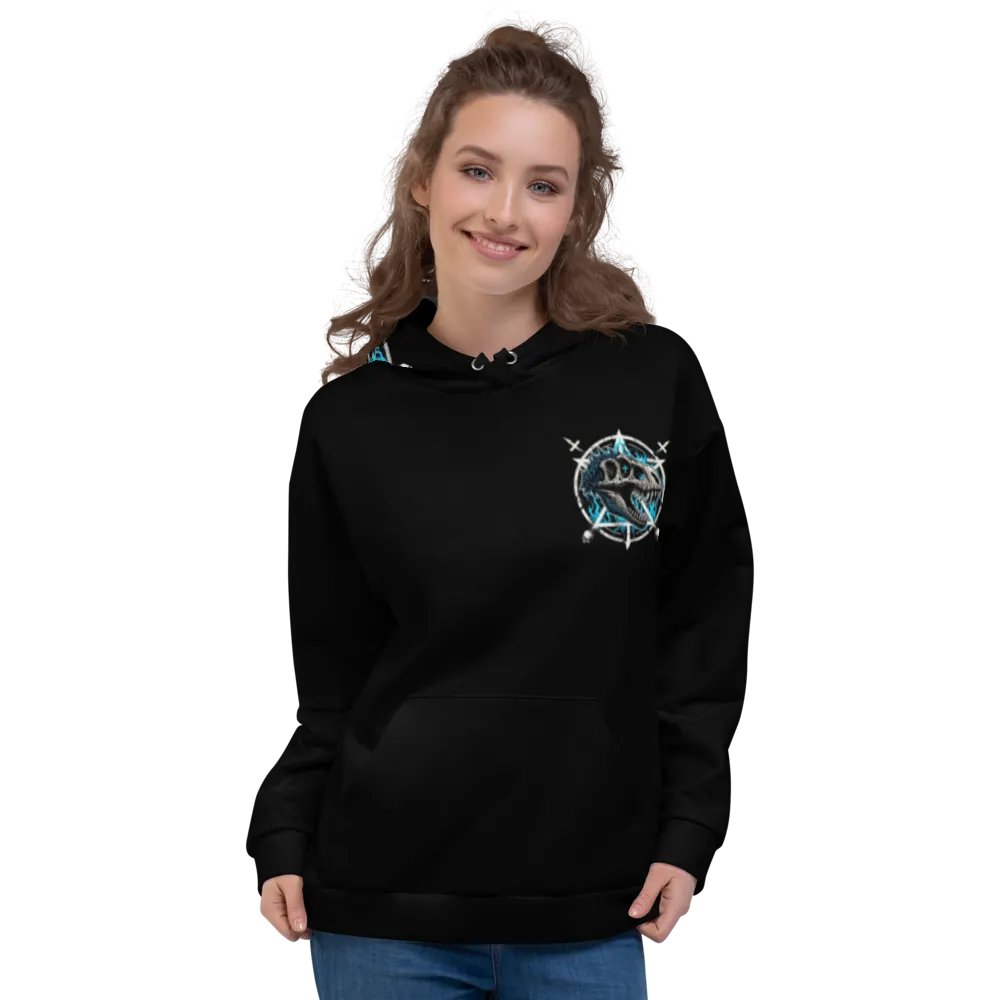 Rock Blue flame all over print hoodie product image (5)