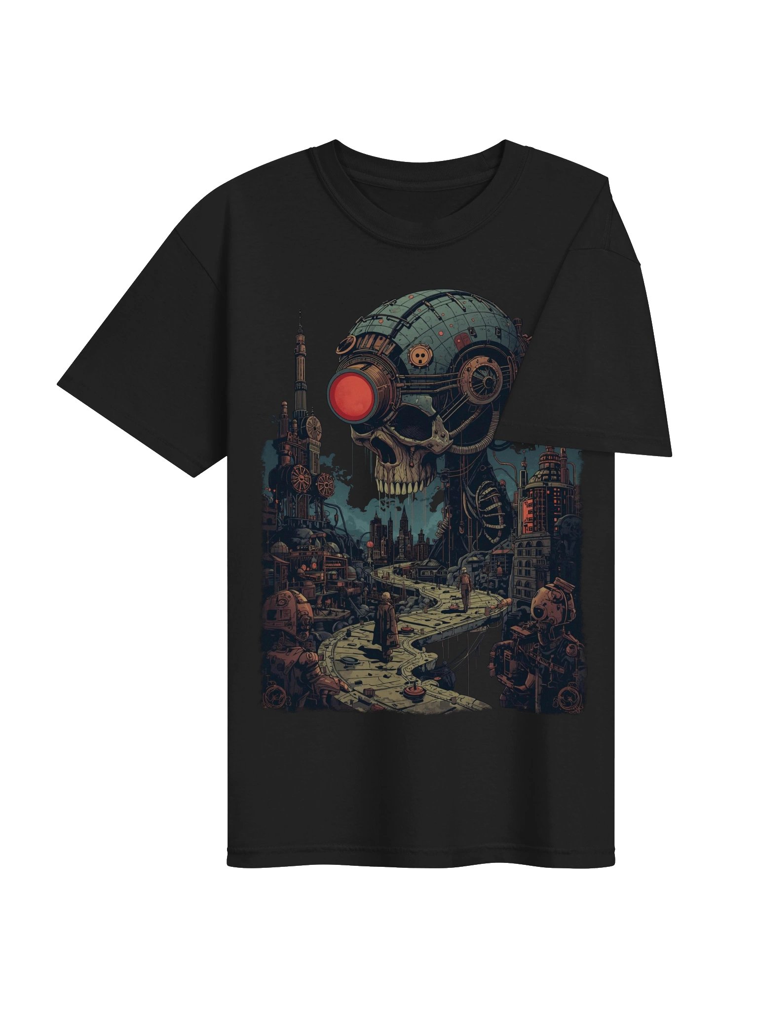 Cyberpunk Skull City Heavyweight T-Shirt product image (7)