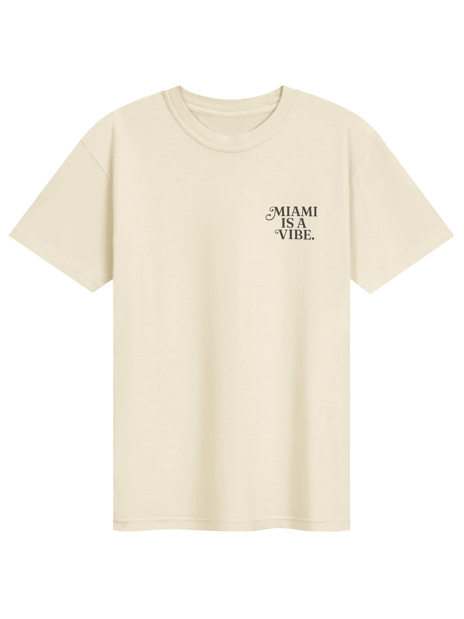 Miami Is A Vibe T-Shirt - Ivory / White product image (1)