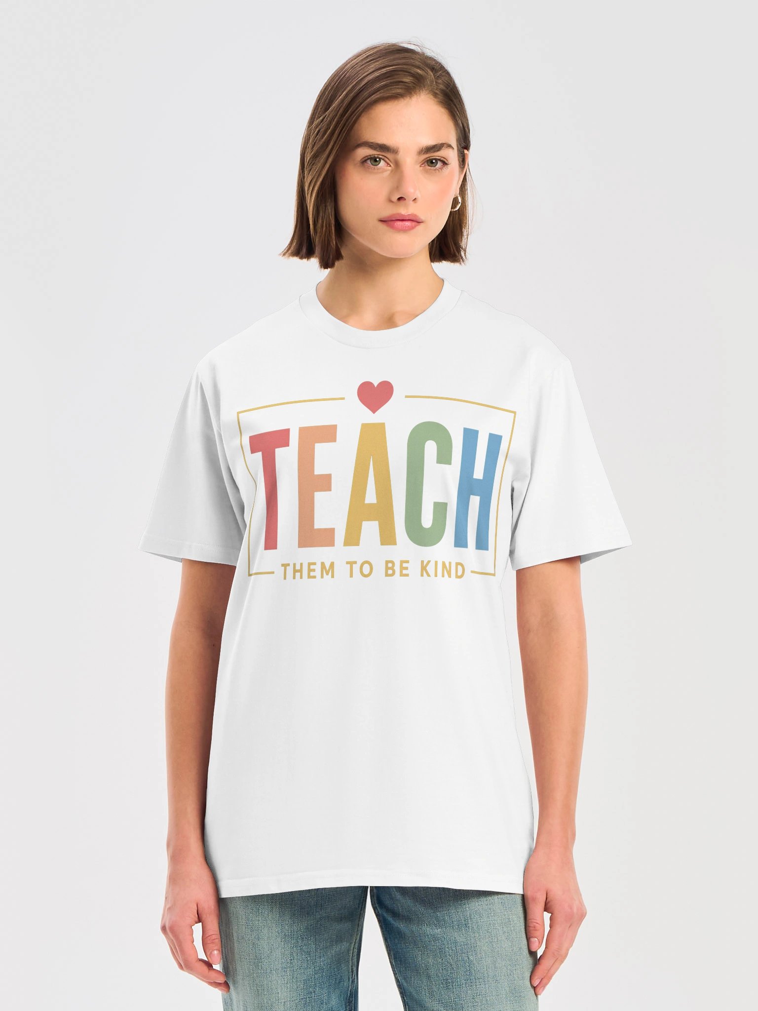 Teach Them To Be Kind Shirt – Cute Teacher Tee 💛 product image (5)