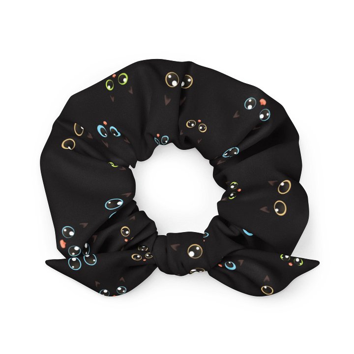 Black Cat Print Scrunchie product image (1)
