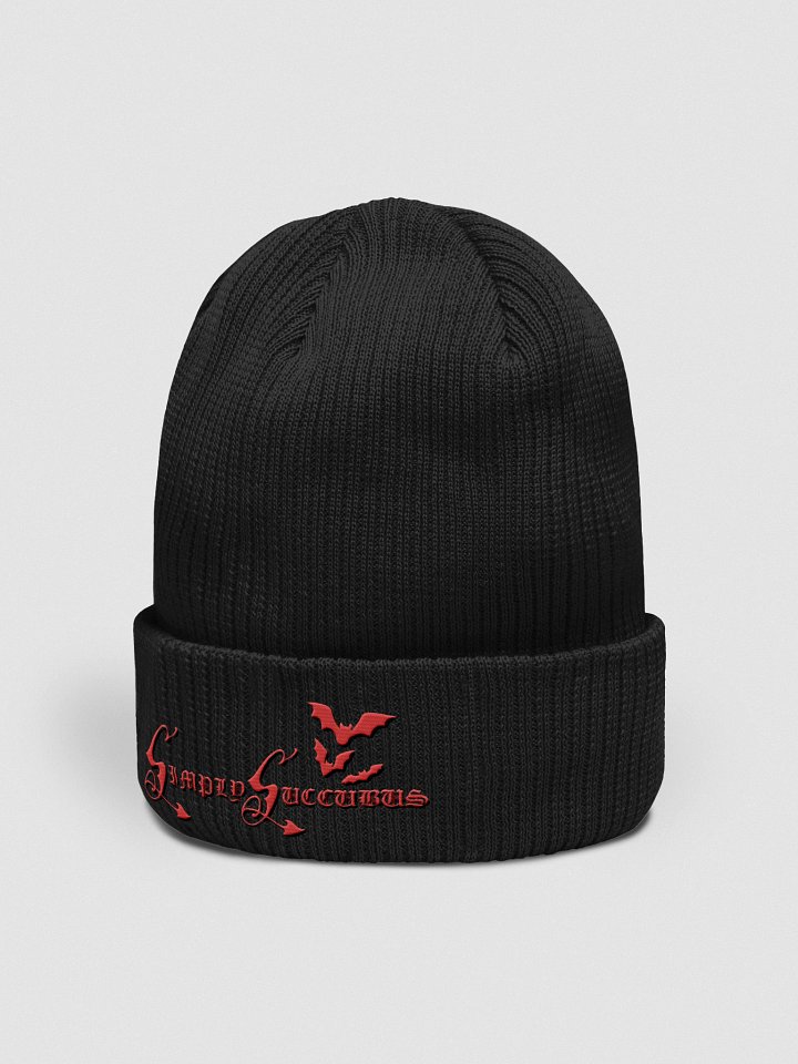 Crimson Bat Ribbed Beanie product image (2)