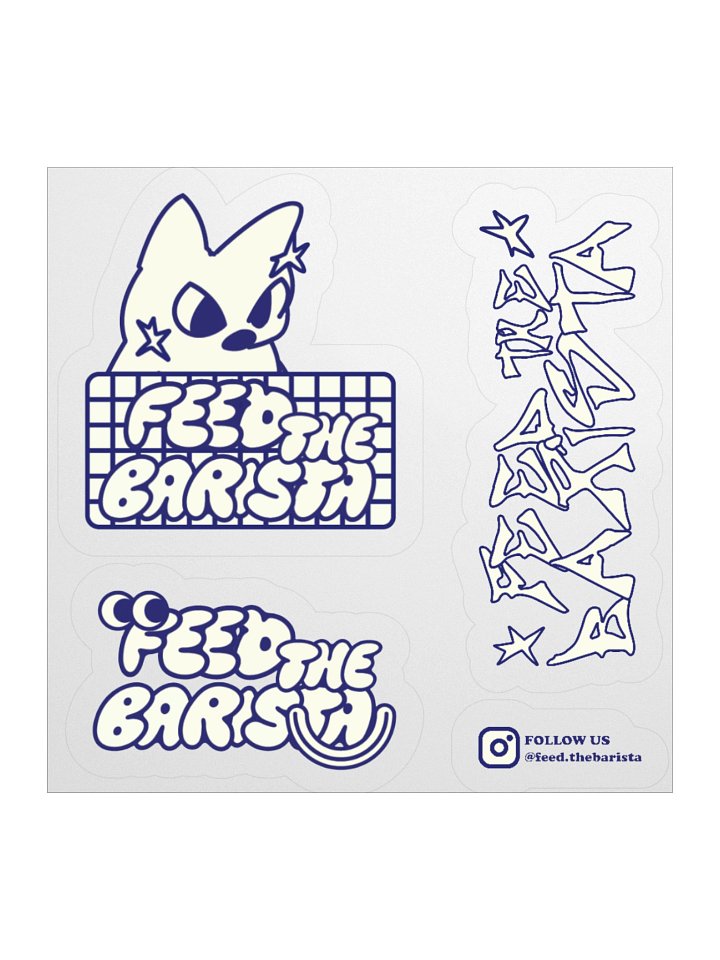 Feed the Barista sticker sheet 1 product image (1)