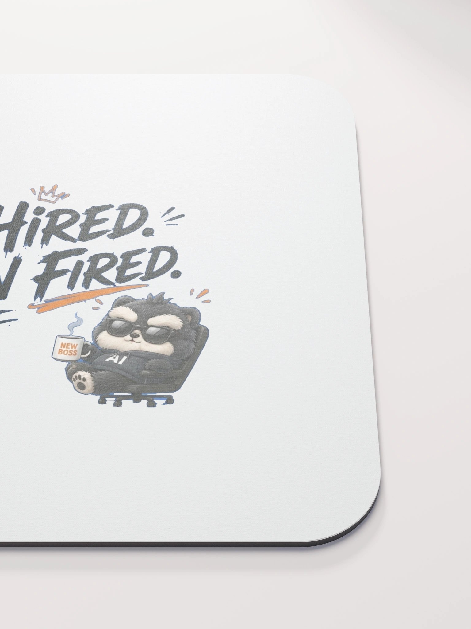 AI HIRED, HUMAN FIRED Desk Mat | AI Geek Spirit Collection product image (7)
