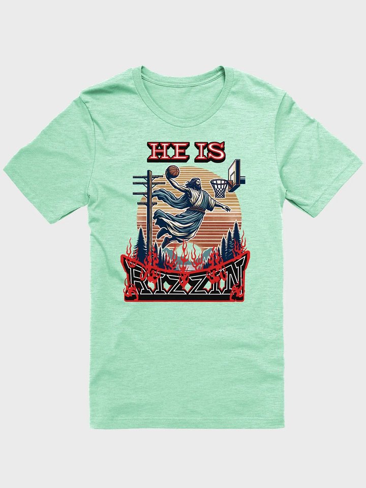 He Is Rissin Basketball Jesus Iconic Softness T-Shirt product image (1)