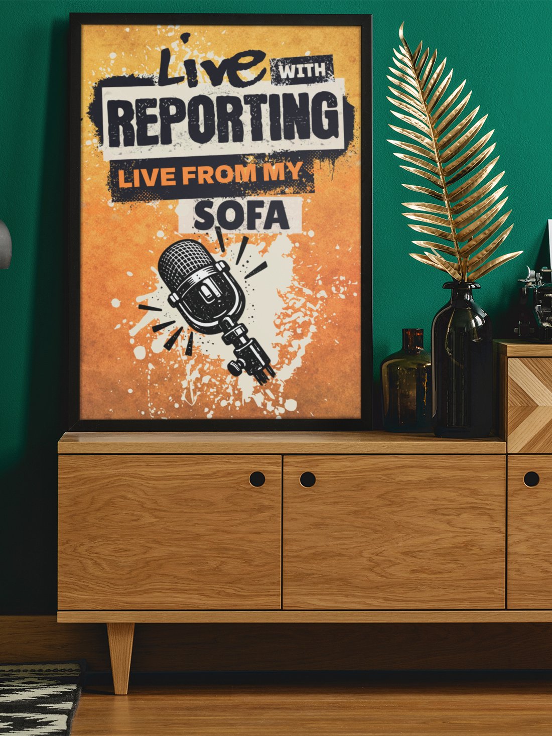 Reporting Live From My Sofa Retro Poster product image (9)