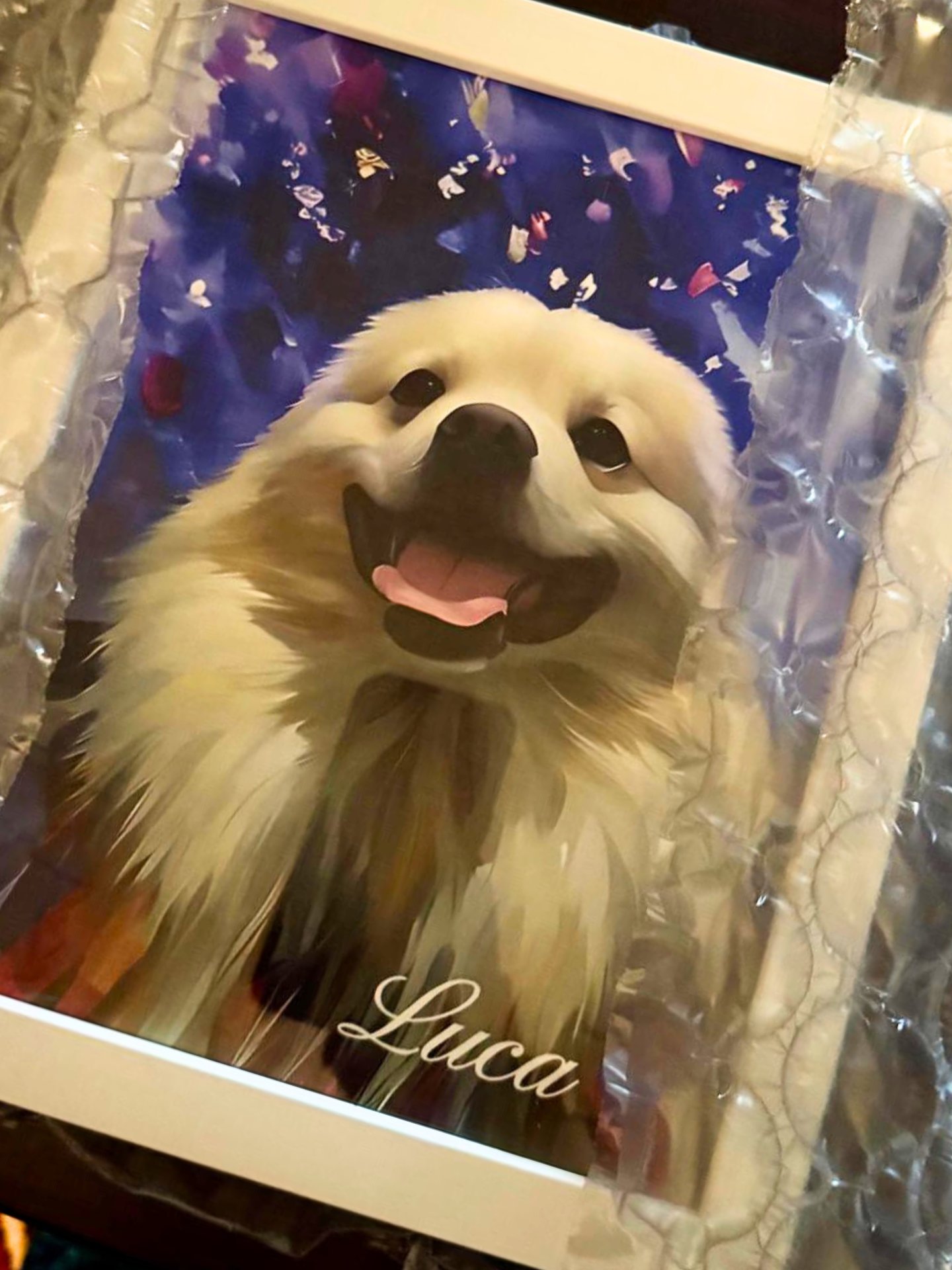 KNOW LUCA’S STORY💙 FRAMED PET ART / HIGH-QUALITY PRINT product image (2)