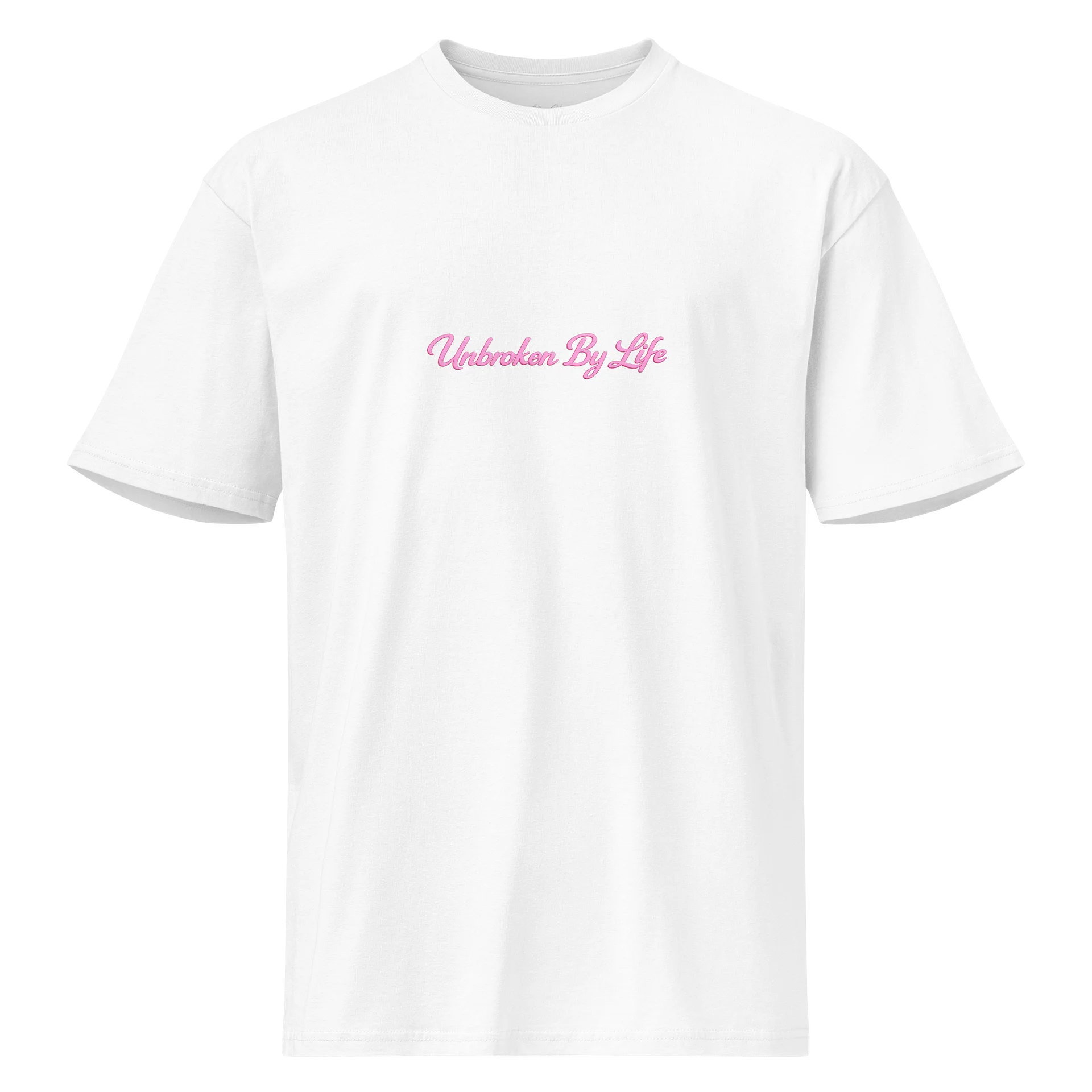 Unbroken By Life Tee – Pink Script Edition product image (1)