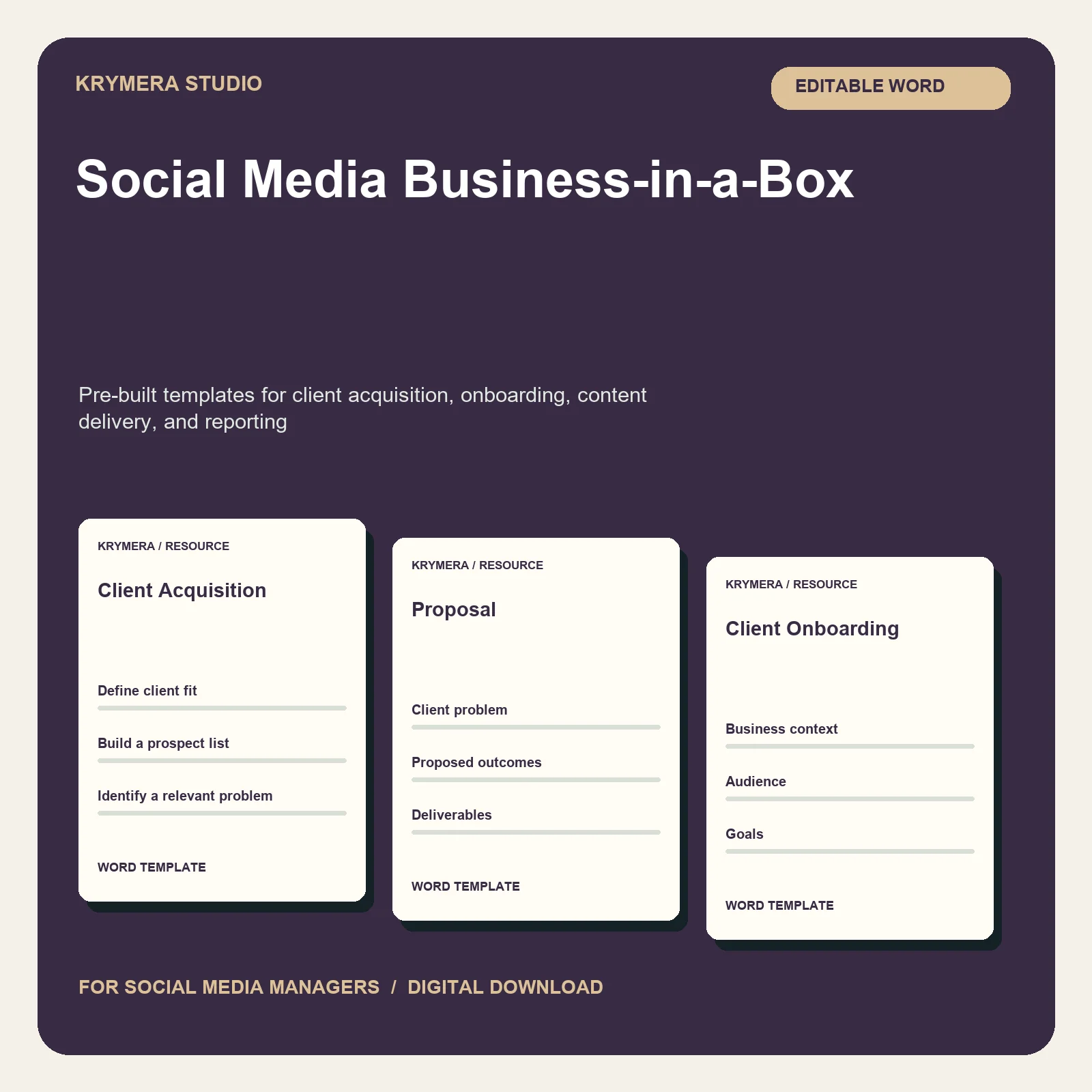 Social Media Business-in-a-Box: Streamline client acquisition, onboarding, and reporting for beginners product image (1)