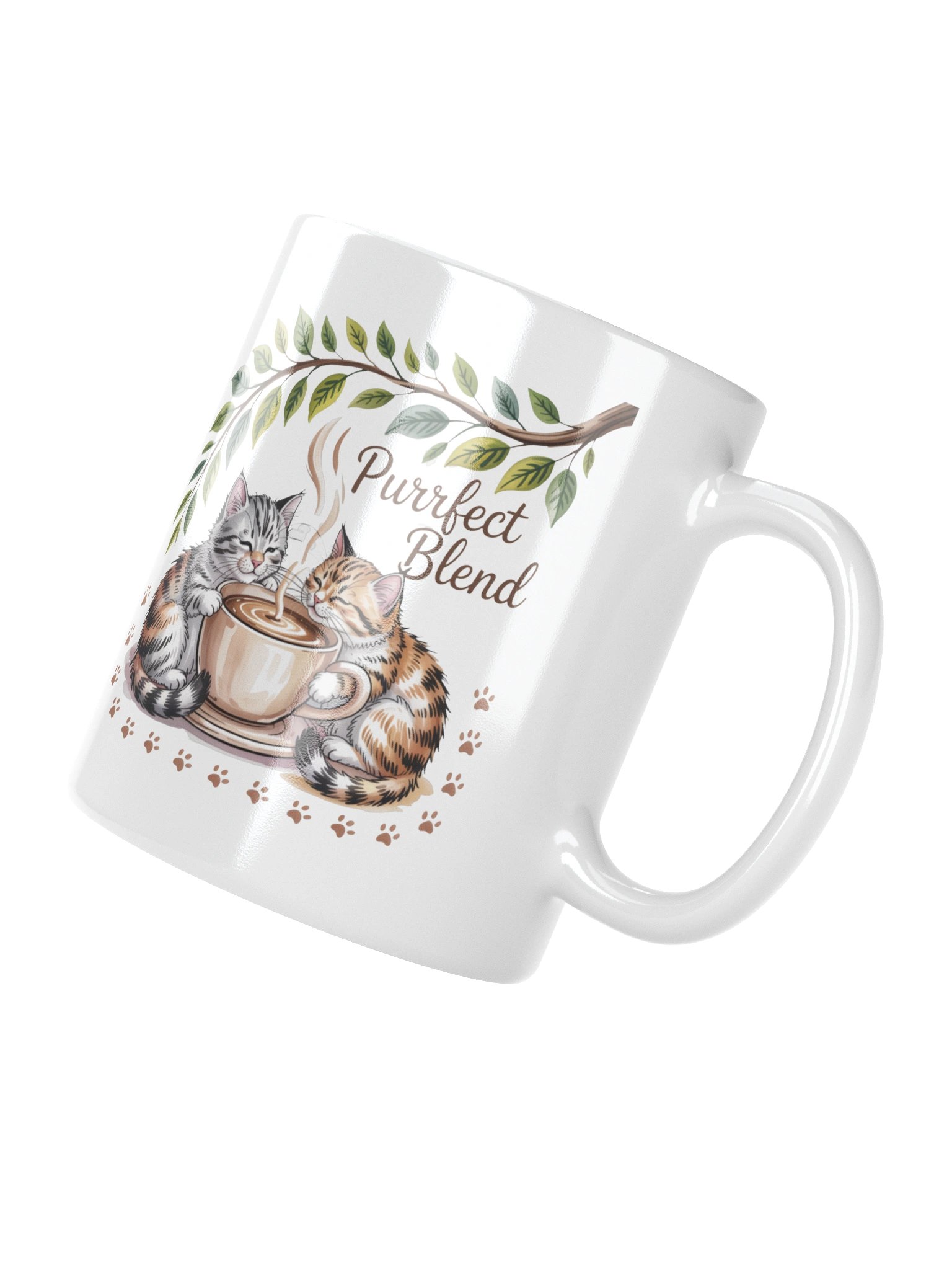 Purrfect Blend Cat Coffee Mug – Adorable Cat Couple Design product image (11)