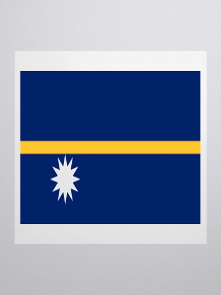 Exclusive Nauru Flag Kiss-Cut Sticker by TDS Music - Unique Design (3" x 3", 4" x 4", 5.5" x 5.5") product image (2)