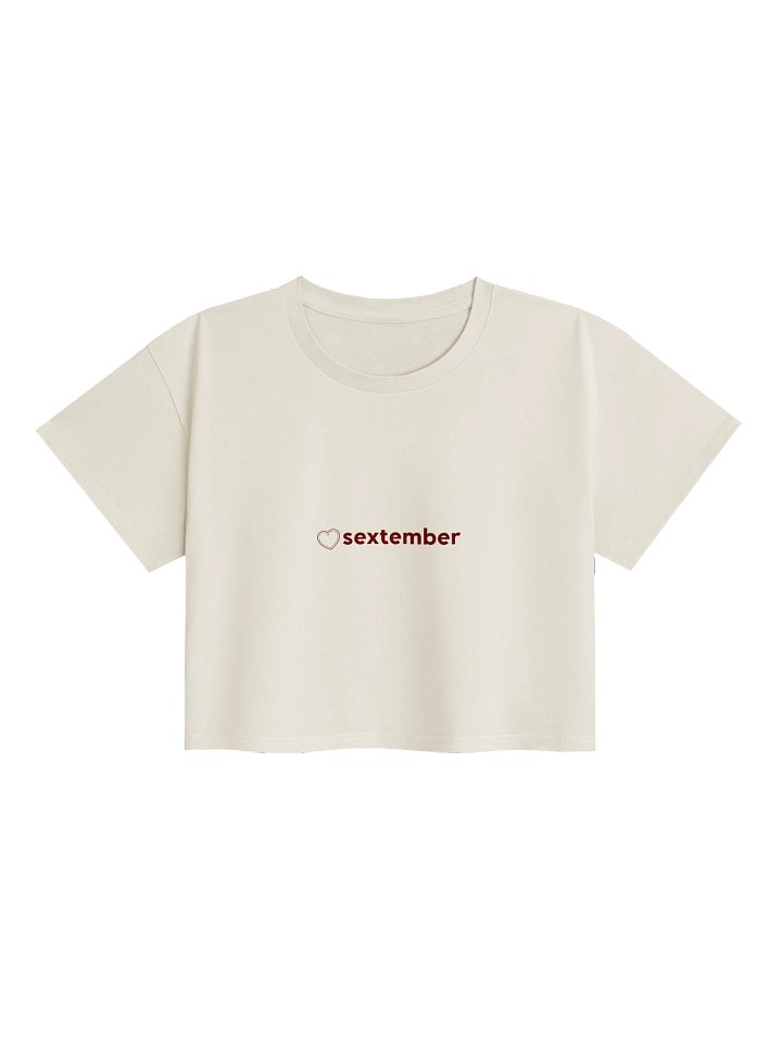 Sextember Ecru Everyday Crop Tee product image (1)