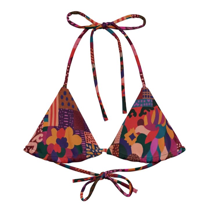 Triangle Bikini Top "Abstract African Ethnic Pattern" product image (2)