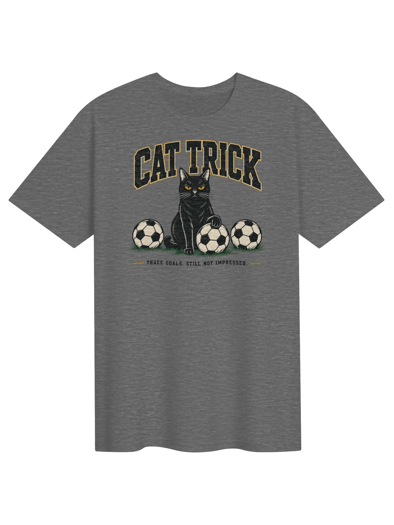 Cat Trick Unimpressed Cat Soccer Tee product image (1)