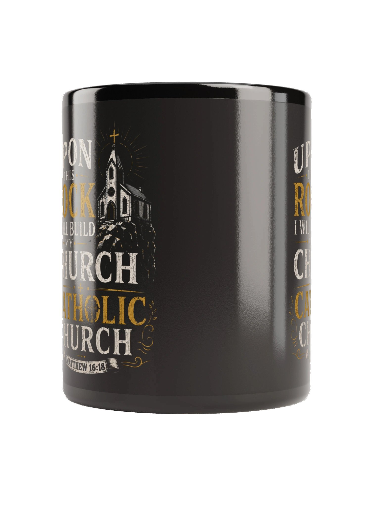 Upon This Rock I Will Build My Church Catholic Mug – Matthew 16:18 Scripture Coffee Cup – Christian Faith Gift – Kingdom Life Co. product image (3)