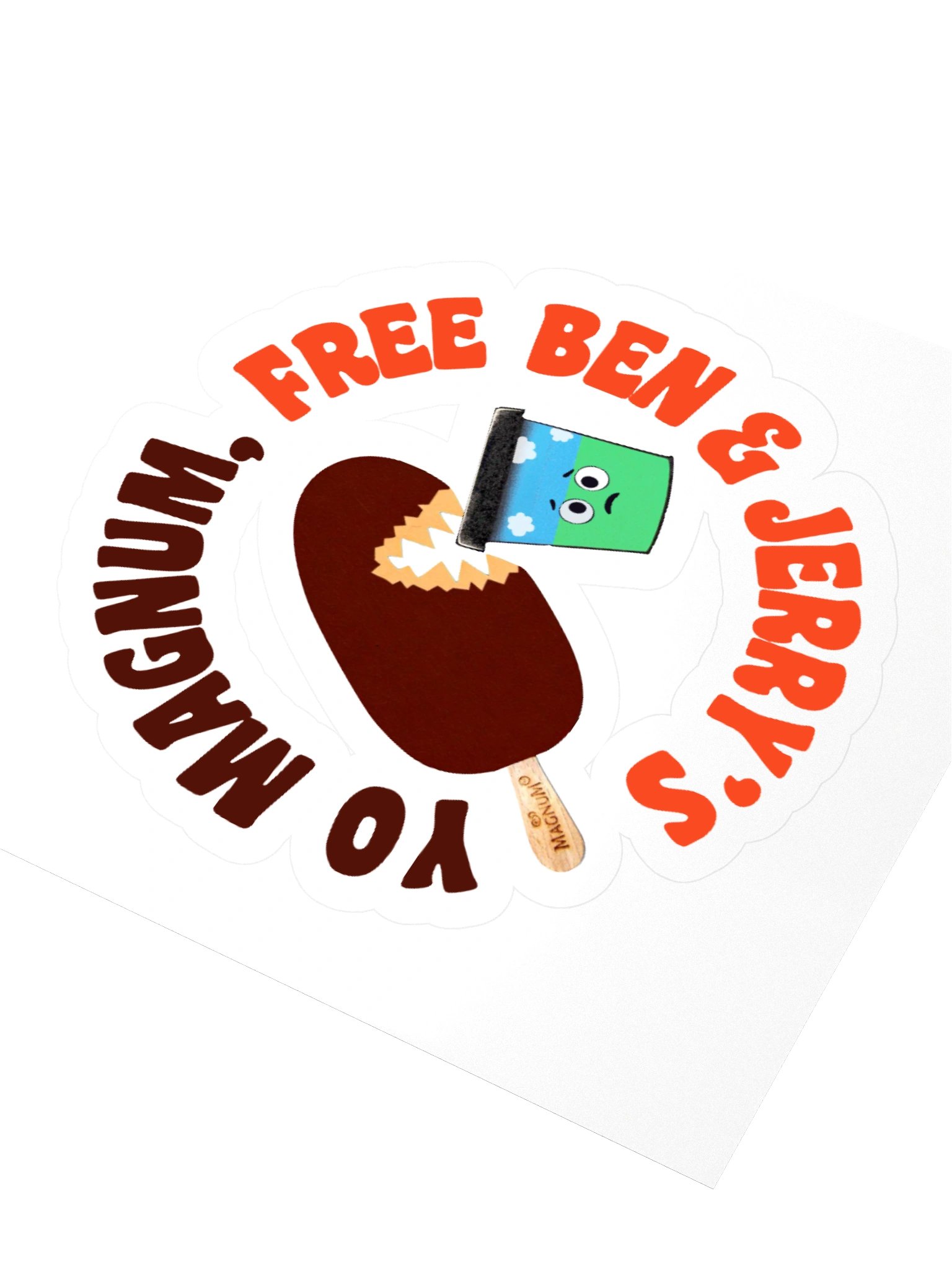 No Magnum, Free Ben & Jerry's Kiss Cut Stickers product image (3)