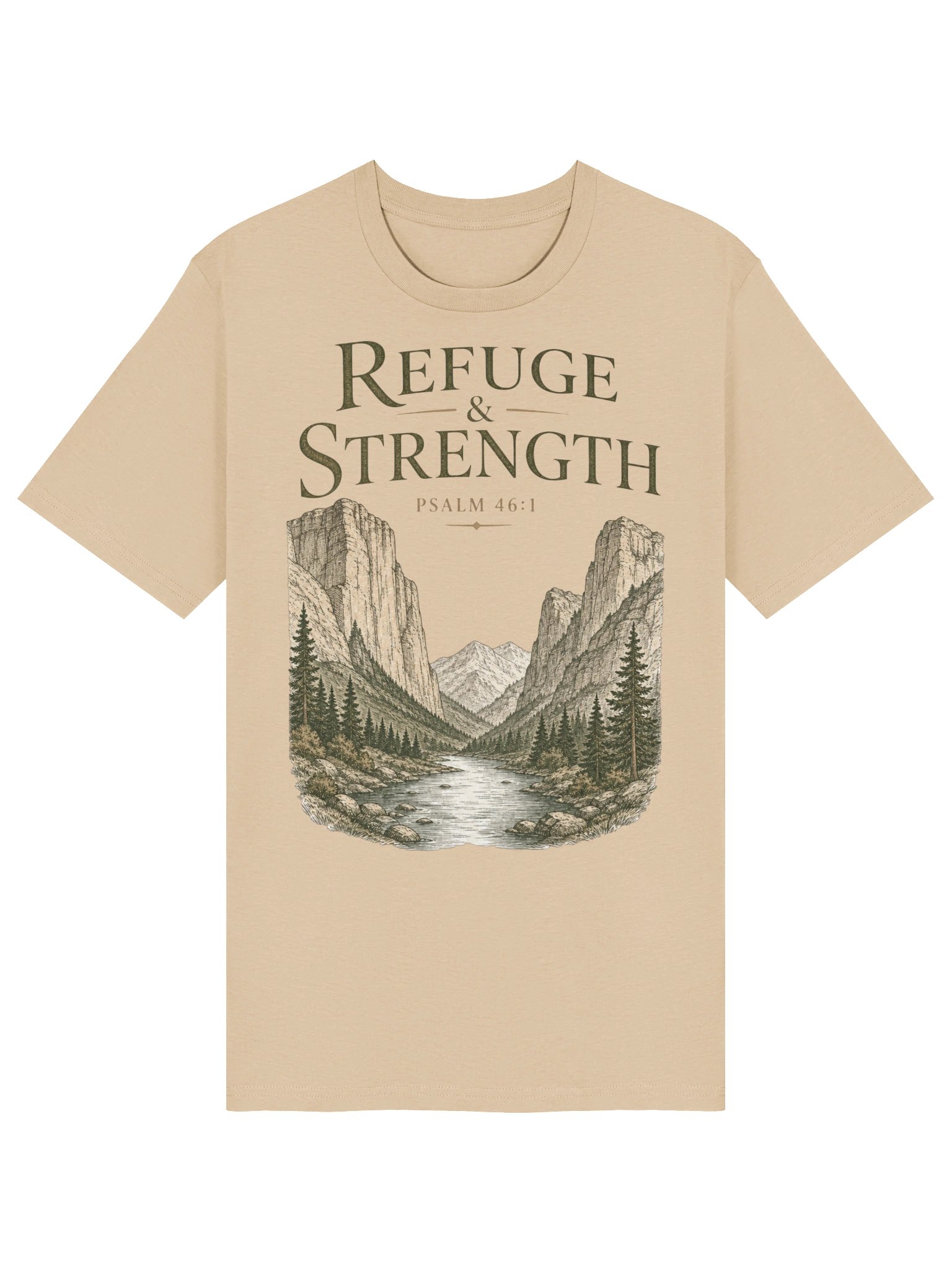Psalm 46:1 God Is Our Refuge and Strength Christian T-shirt product image (2)