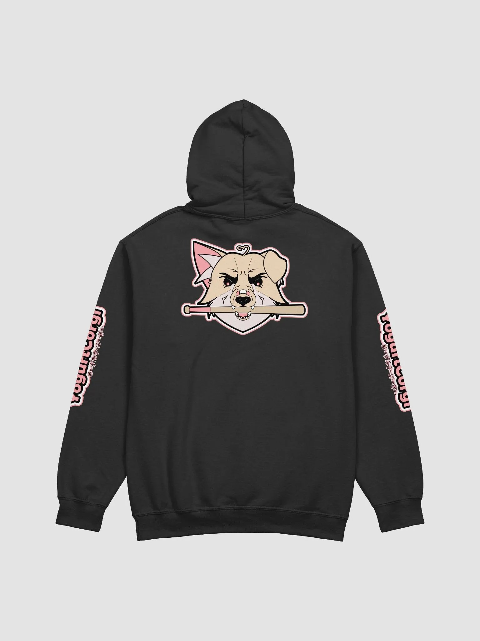 Angy Corgi Hoodie (solid with sleeve prints) product image (2)