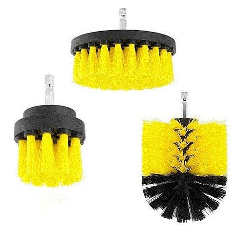 3 Piece Drill Brush Kit Power Scrubber for Tile Grout Shower Tub Wall product image (1)