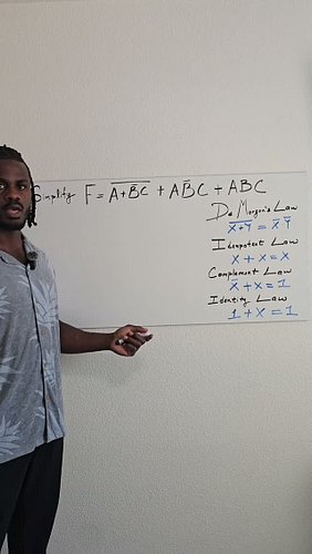 Boolean Algebra Example - Solve for F(A,B,C)

Follow me on: 
YouTube: https://www.youtube.com/@ProfessorGovalla
Instagram: ww...