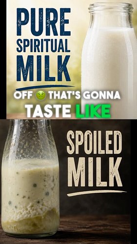 Don’t drink spoiled spiritual milk! 🤮 A healthy foundation makes toxic teaching easier to recognize.

#SimplyJesus 
#Spiritua...