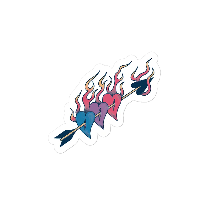 Bisexual Pride Hearts Decal product image (1)