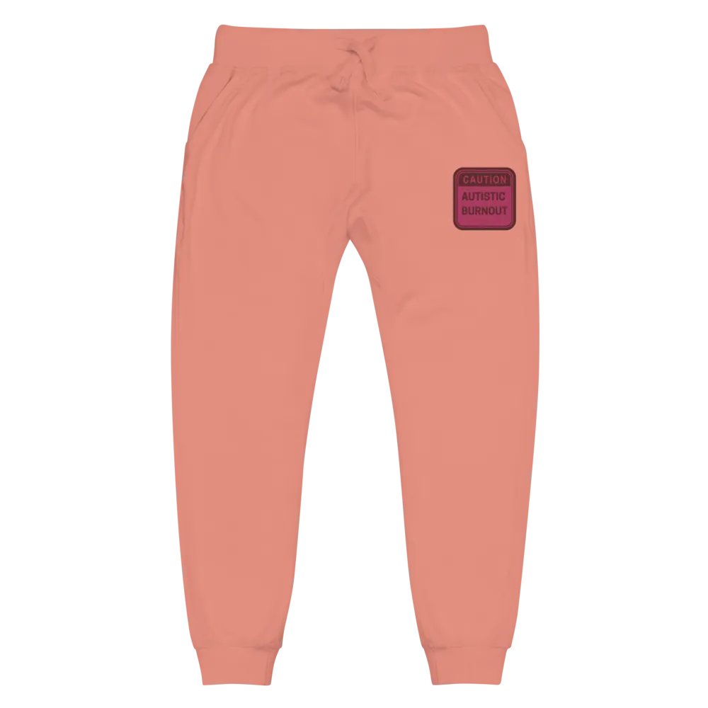 CAUTION: ASD BURNOUT (rose design) embroidered unisex joggers product image (6)