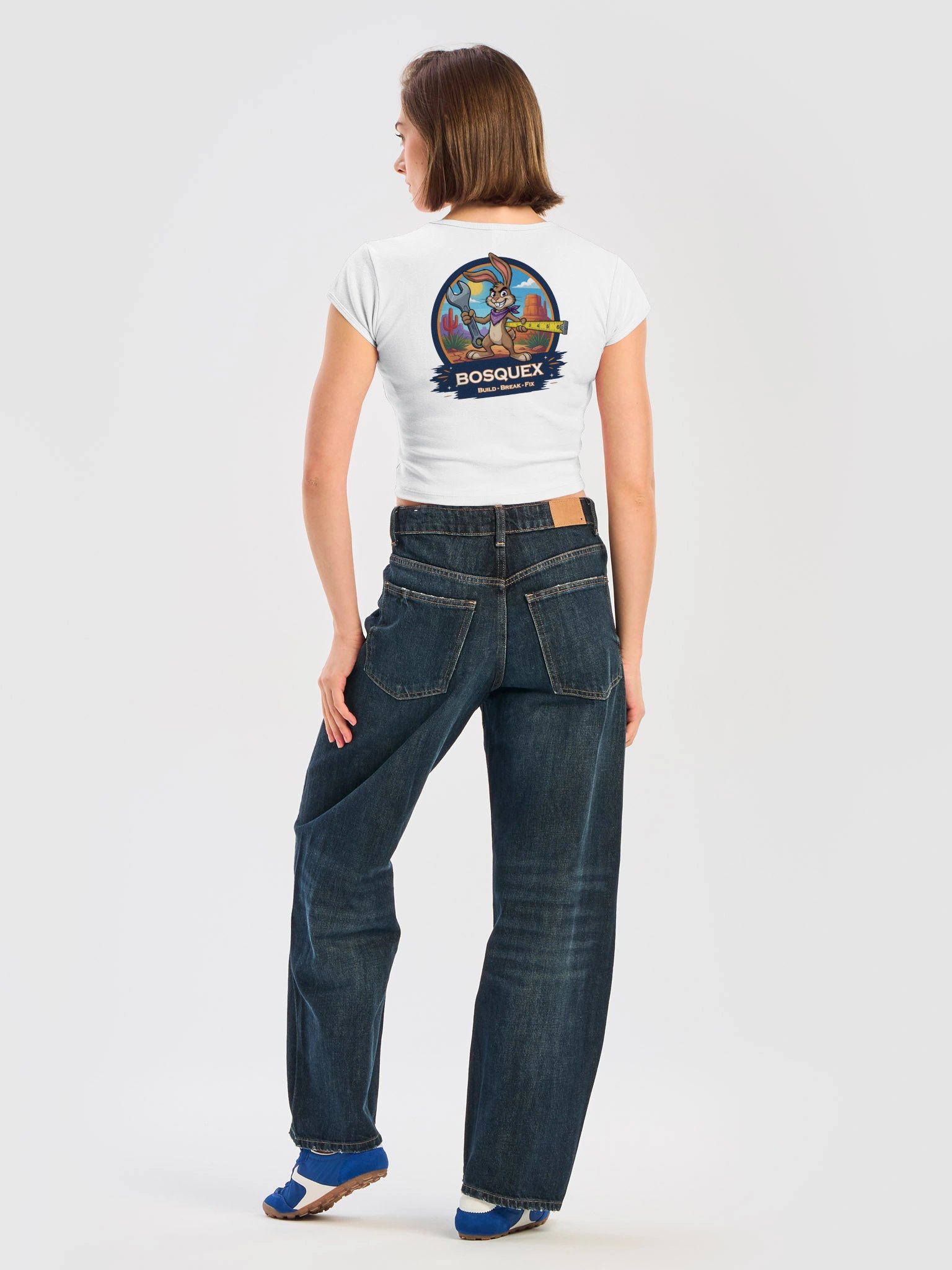 Bosquex - Womens Ribbed Baby Tee Crop Top product image (2)