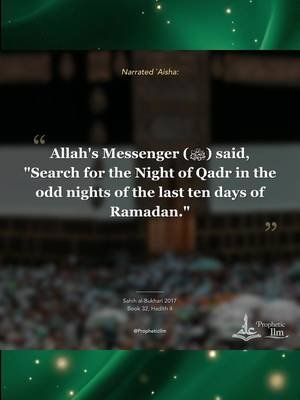 Ever feel like your worship isn’t enough? Ramadan’s last ten nights hold a secret gift—Laylat al-Qadr, the Night of Power. The Prophet Muhammad ﷺ said, as narrated by Aisha (RA), to seek it in the odd nights of the last ten days of Ramadan (Sahih Bukhari 2017). One sincere prayer, one heartfelt du‘a, one quiet moment of dhikr on this night can be worth more than a lifetime of deeds.  Don’t let these nights pass unnoticed. Seek Allah’s mercy tonight—you never know which night could change everything.  Follow Ilm Matters for daily prophetic reminders, and share this hadith with someone who needs encouragement this Ramadan. #hadith #sunnah #shorts #islam #ramadan