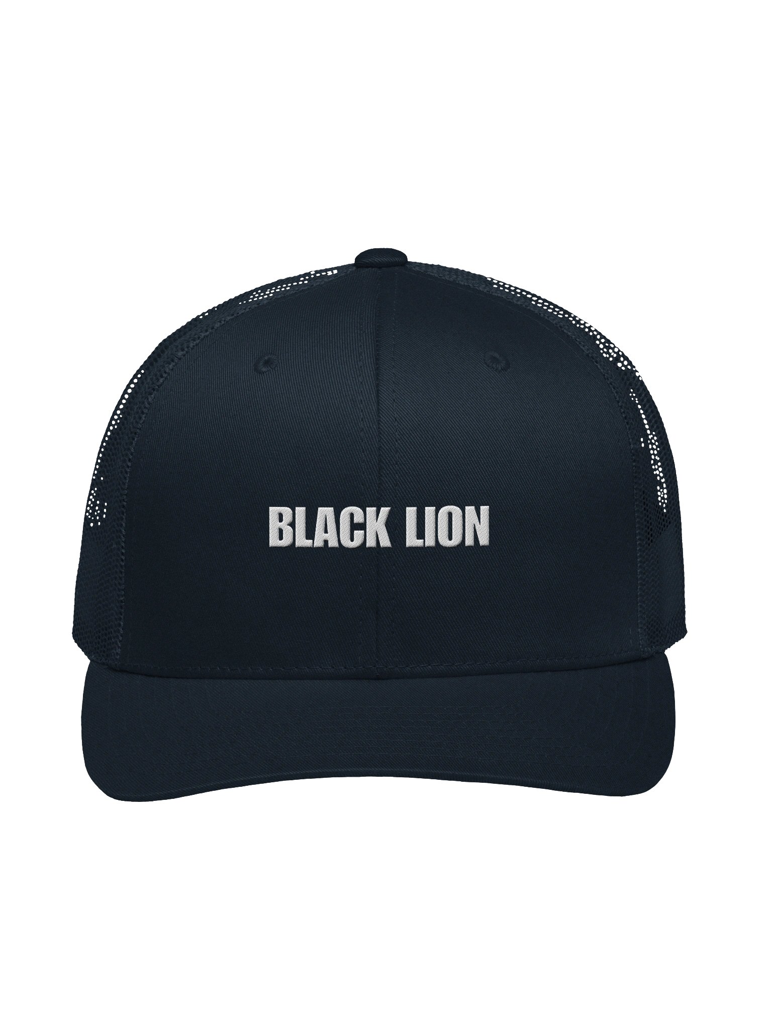Black Lion Minimalist Embroidered Trucker Hat – Breathable Mesh Snapback Cap product image (1)