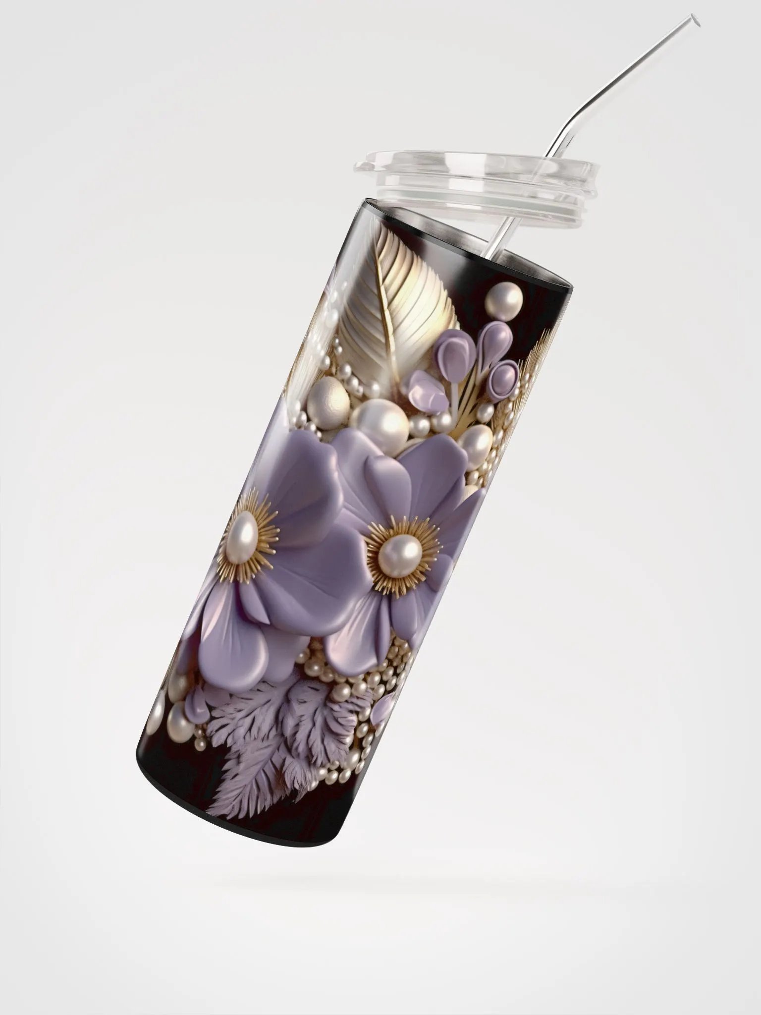 Golden Floral Elegance Tumbler product image (3)