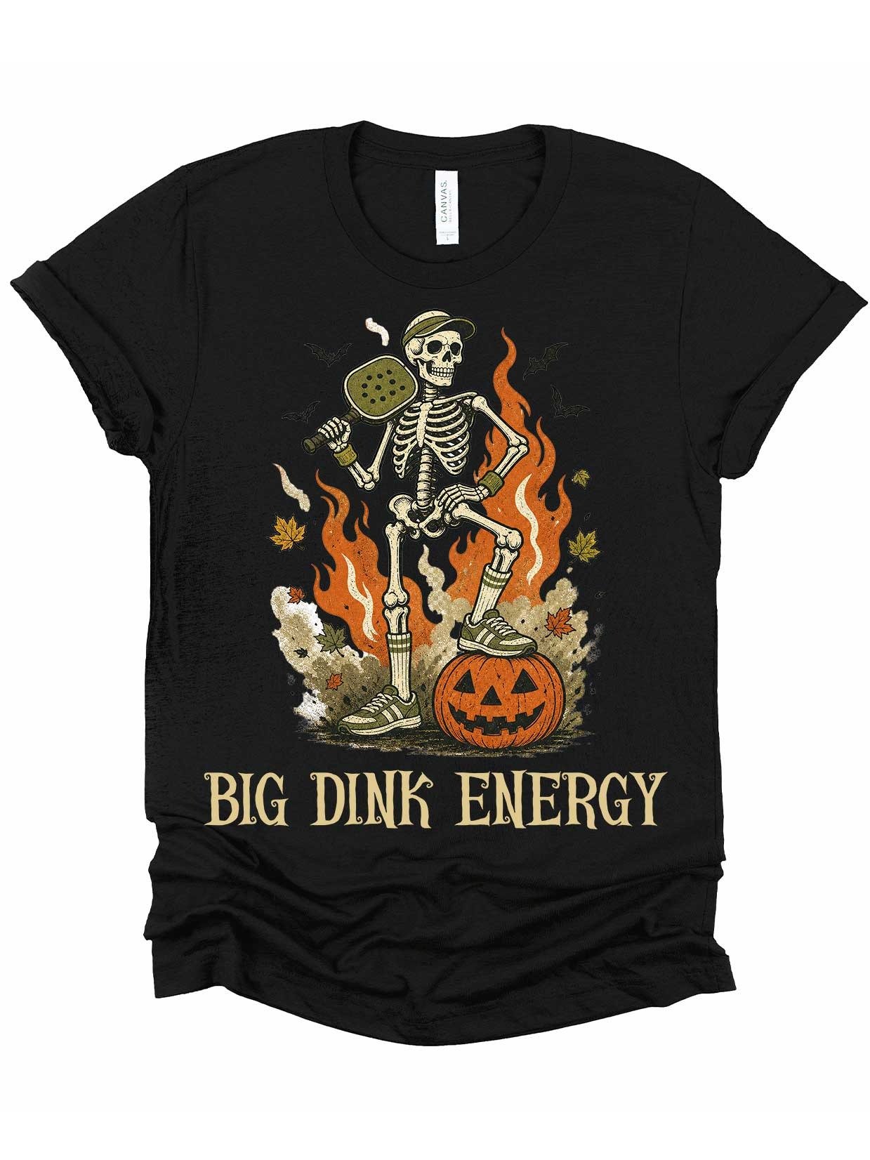 Big Dink Energy Halloween Pickleball Shirt | Skeleton Graphic Tee product image (1)