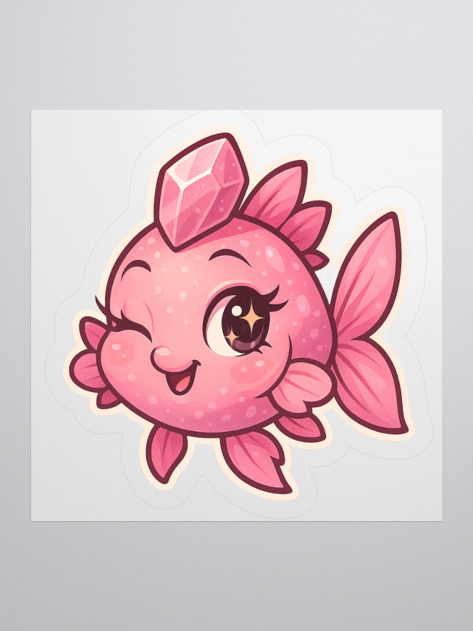 Pink Quartz Fish Sticker product image (2)