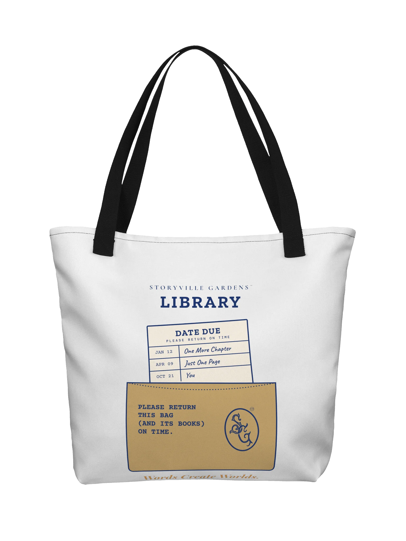 Book Pocket Library Tote product image (1)
