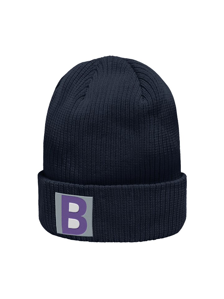 Bursting Purple Organic Beanie with B logo product image (8)