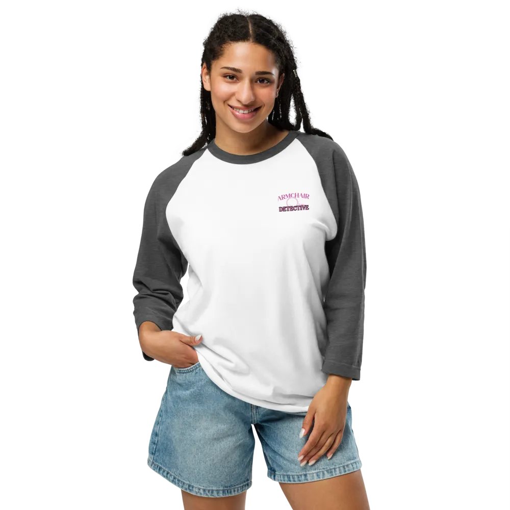 Armchair Detective Baseball Tee - Grey product image (7)