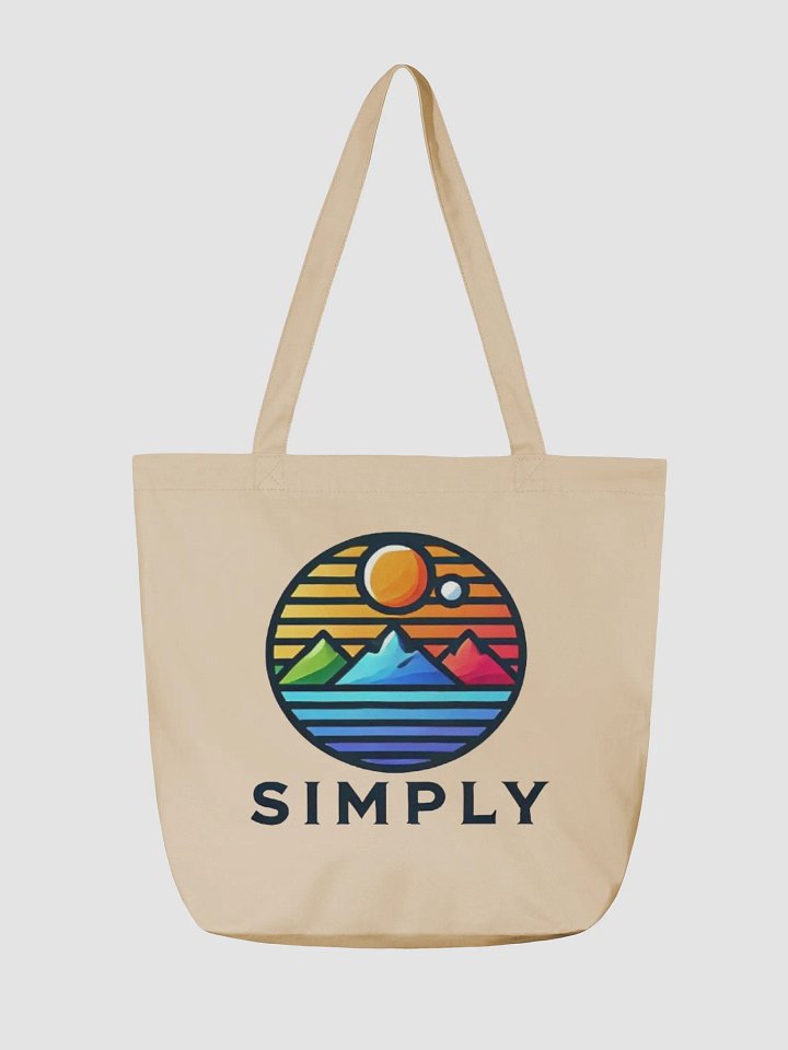 Simply Natural Tote: Eco-Friendly Mountain Logo Design product image (2)