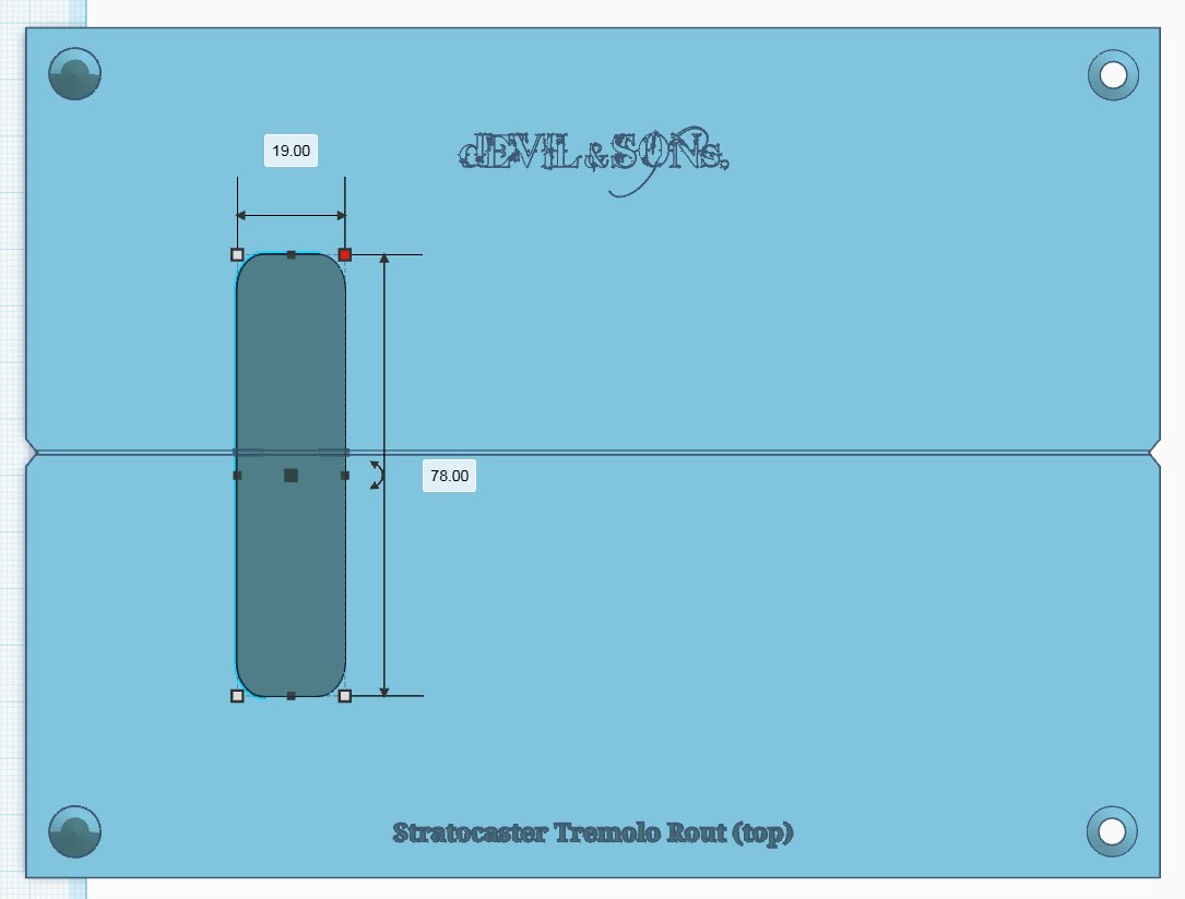 Stratocaster Tremolo Router Template (3D Print Files) product image (5)