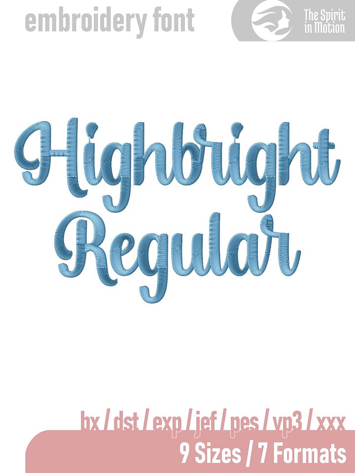 Highbright Script Embroidery Font product image (1)