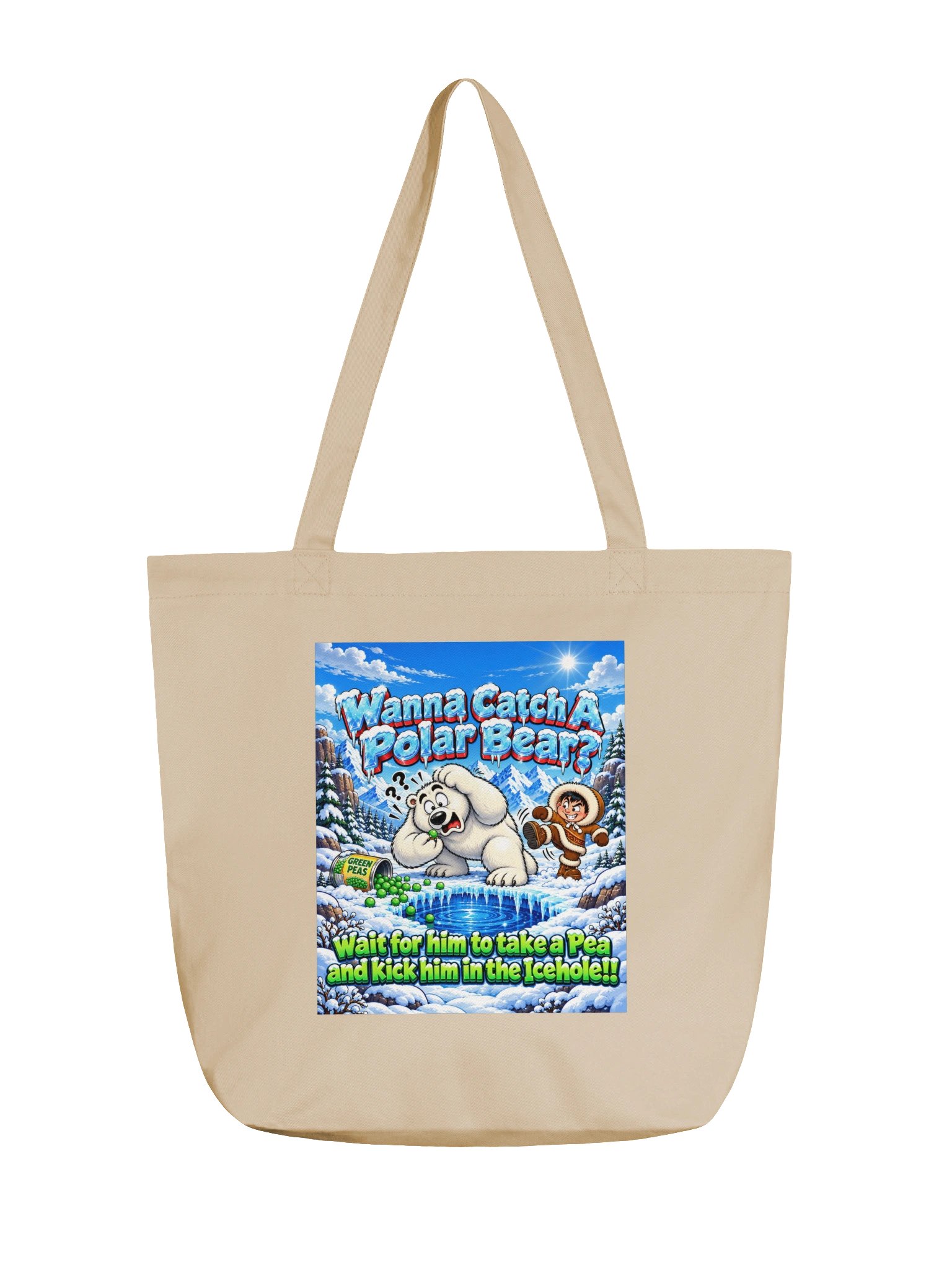 1 Earth Prints Polar Bear Econscious Eco-Friendly Tote Bag product image (1)
