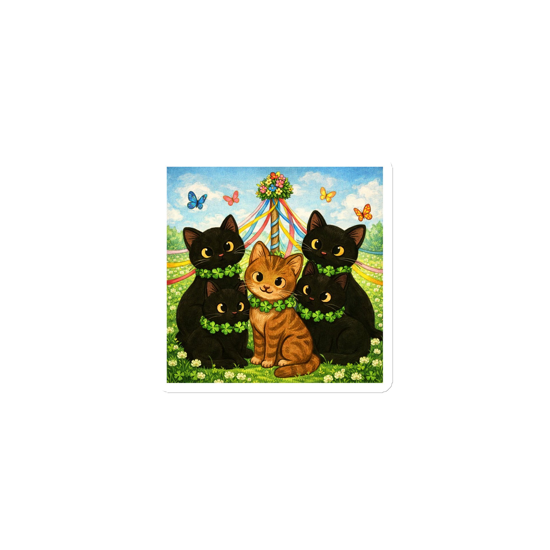Cat brigade Spring 2 Magnets product image (1)