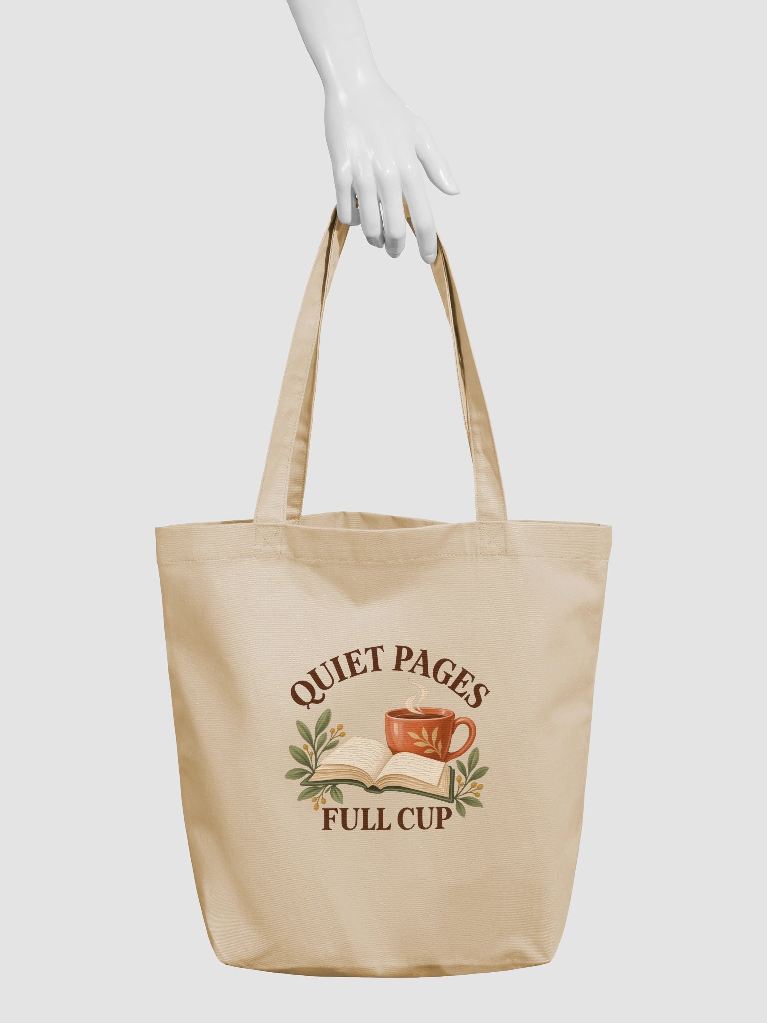 Quiet Pages Full Cup Light Book Tote product image (3)
