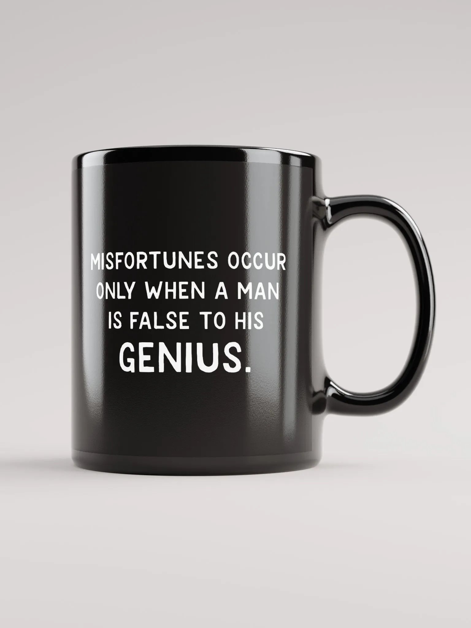 Embrace Your Genius Thoreau Quote Black Coffee Mug product image (3)