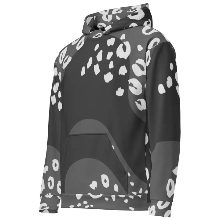 Grey Leopard Abstract Recycled Hoodie product image (2)