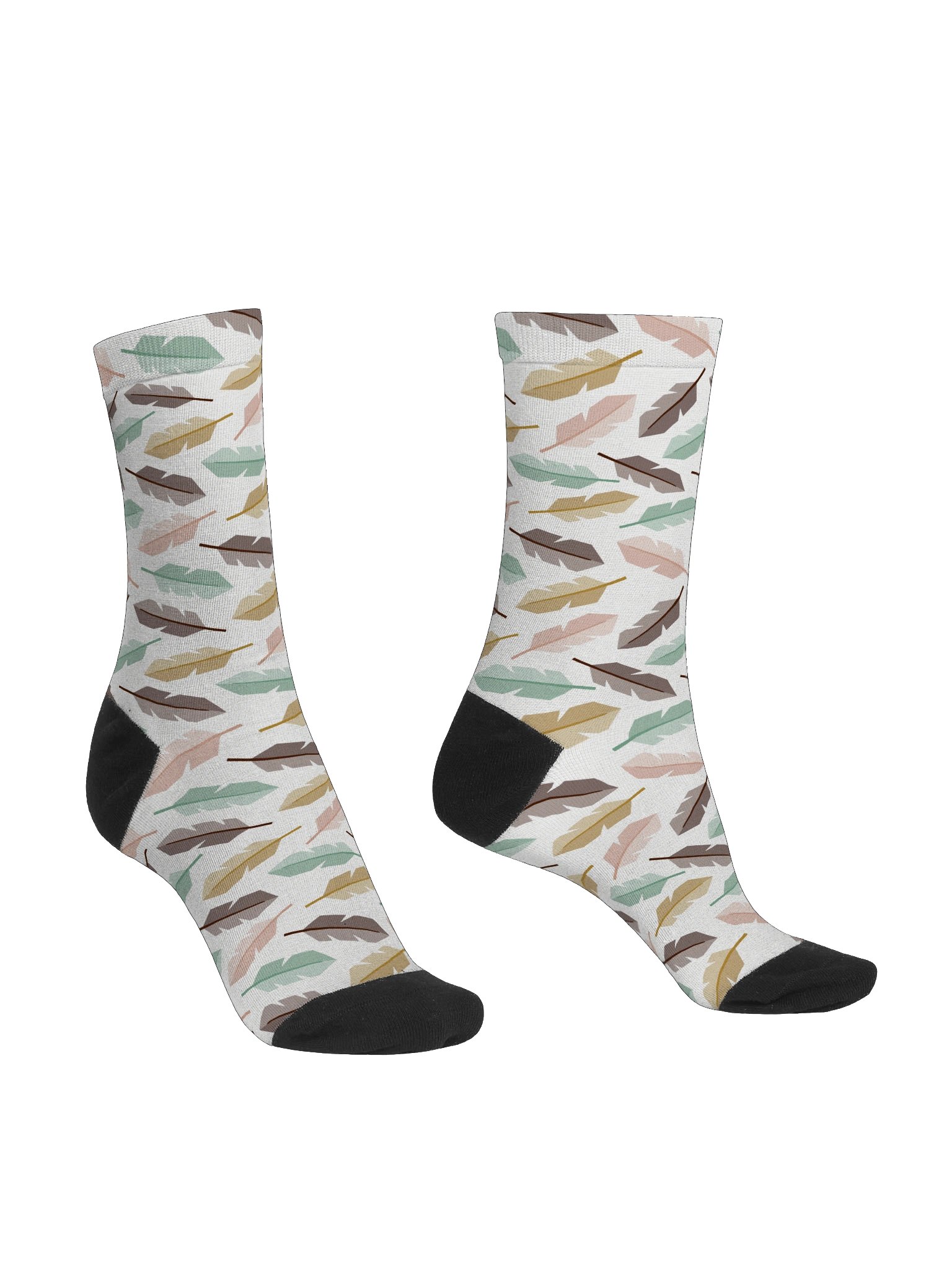 Mid-Century Modern Feathers Premium Sustainable Crew Socks product image (3)