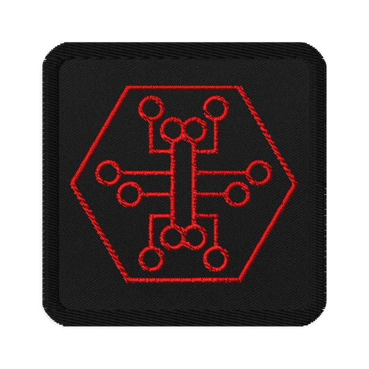 embroidered patch, red product image (1)