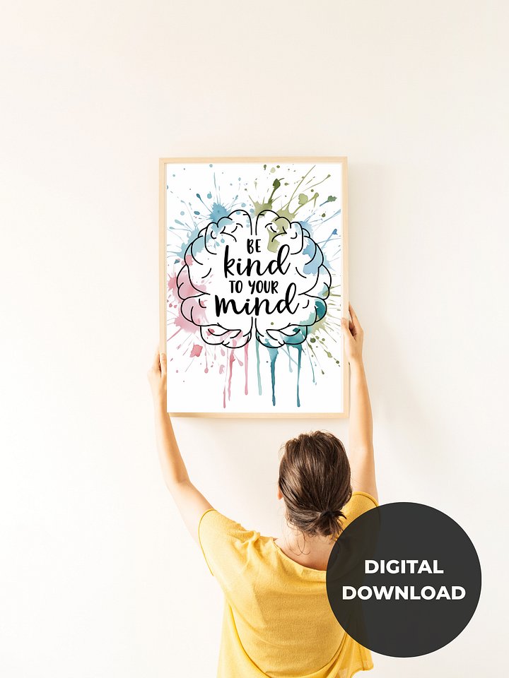 Be Kind to Your Mind Printable Wall Art Digital Download product image (2)